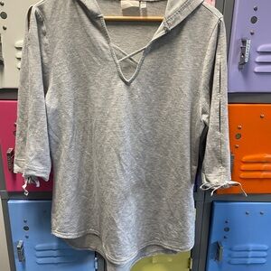 Gray Women's Hooded Top